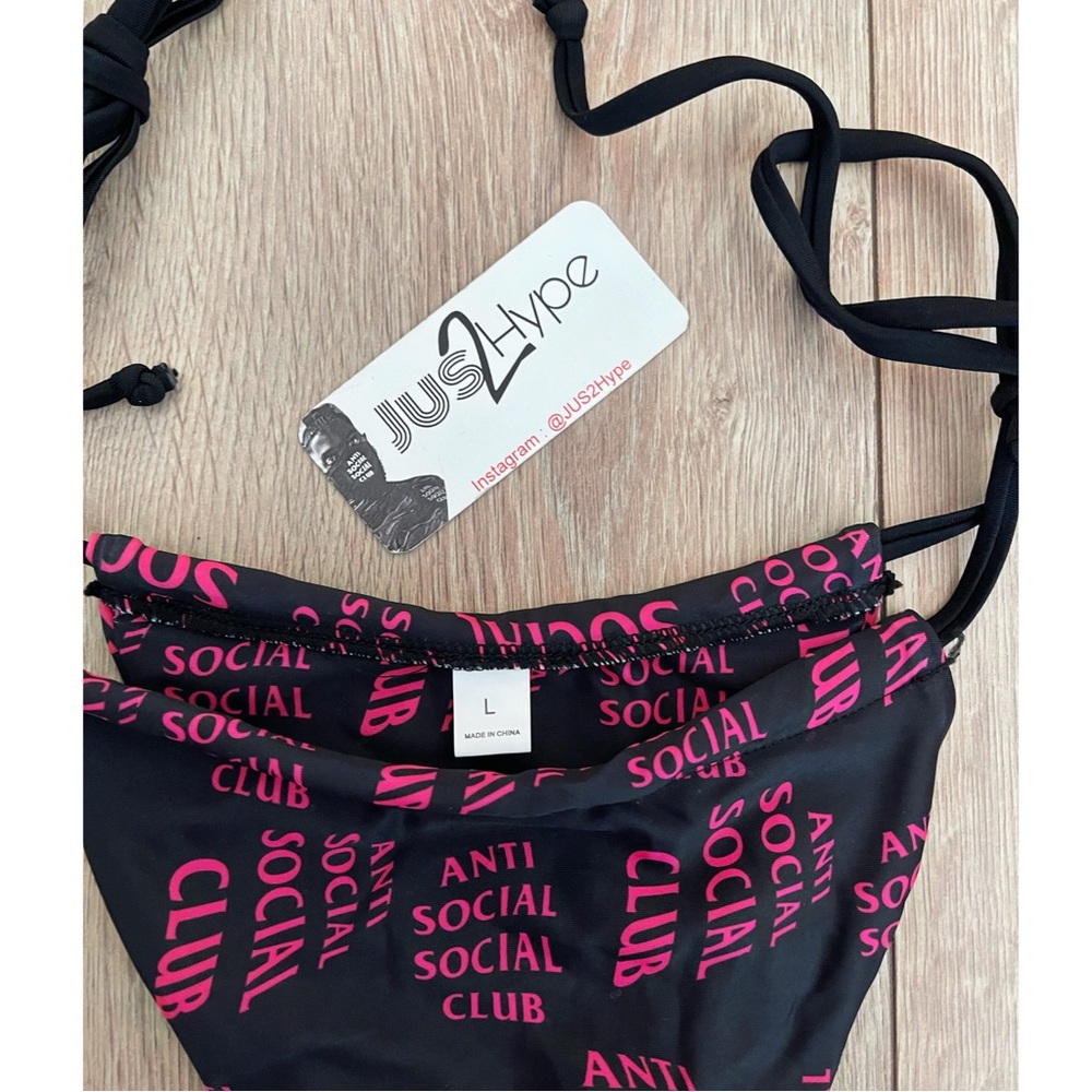 Anti Social Social Club Selfish Bikini Black Set (Brand New - Picture 5 of 6